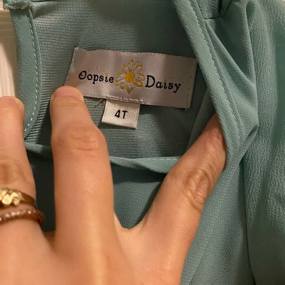 Beautiful Long Vintage Type Girls Dress Oopsie Daisy Size 4T - Picture 7 of 7